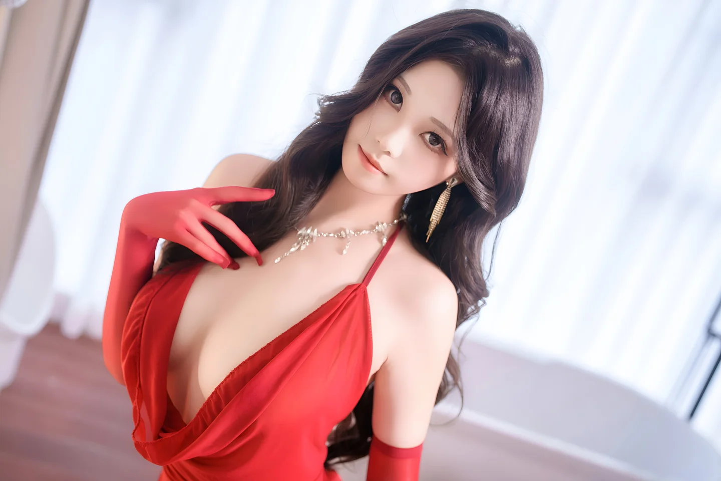 蜜汁猫裘 - 酒红圣诞 [61P,1V-984MB] tg@simisebaisi 【丝足阁】023.webp
